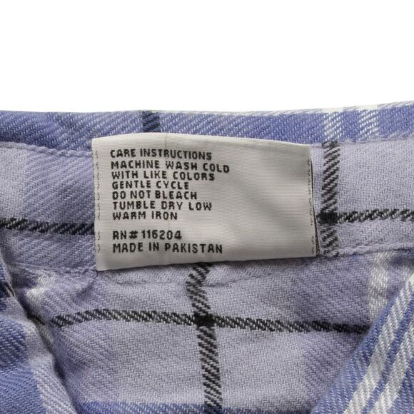 Woodland Creek Women's Long Sleeve Button-Up Pleated Shirt in Blue Plaid, XXL - Picture 7 of 7